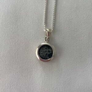 Widow’s Mite Coin Pendant Necklace - 925 silver - Olive wood Engraved Box